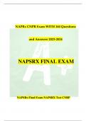 NAPRx CNPR Exam WITH 160 Questions and Answers 2023-2024 NAPSRX FINAL EXAMNAPRx CNPR Exam WITH 160 Questions and Answers 2023-2024