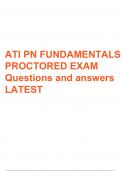 ATI Fundamental Proctored Exam| Fundamentals Proctored Exam| Graded A+| Latest 2023/2024