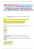 NRNP 6675 Final Exam (2 Versions, 200 Q & A, Latest-2022/2023) / NRNP 6675N Final Exam / NRNP6675 Final Exam / NRNP-6675N Final Exam: Walden University | 100% Verified Q & A| 