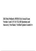 HESI RN Pediatric (PEDS) Exit Exam Version 1 and 2 (V1 & V2)  Questions and Answers | Latest Update 2023/2024 (Graded A+)