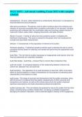 WGU D251 - Advanced Auditing Exam 2023 with complete solution   misstatement - An error, either intentional or unintentional, that exists in a transaction or financial statement account balance.  alternative procedures - Procedures used to obtain evidence