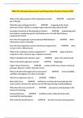 NSG 241 Nursing Assessment and Respiratory Function Exam 2023