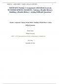 NRNP 6552 Module 1 Assignment 2023/2024(Accurate SUMMER-SPRING SESSION): Taking a Health History: Building a Health History: Asking Difficult Questions