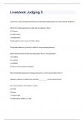 Livestock Judging 5 exam questions and 100% correct answers