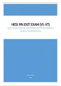 HESI RN EXIT EXAM (V1-V7) | 900 QUESTIONS & ANSWERS WITH RATIONALS (SCORED A+) | BEST UPDATE 2023