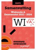 Samenvatting Wiskunde A Examen HAVO 2024