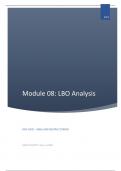 FINC 6670 Notes - MODULE 08: LBO ANALYSIS