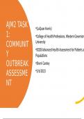 Crab Apple Valley Communicable Outbreak Simulation Multimedia Presentation WGU 2023/24