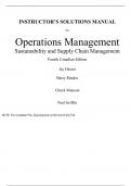 Operations Management Sustainability and Supply Chain Management 4th Canadian Edition By Jay Heizer, Render, Munson, Griffin (Solution Manual)