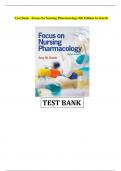 Test Bank Focus On Nursing Pharmacology 8th Edition