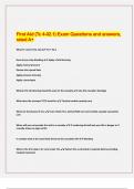 First Aid (Tc 4-02.1) Exam Questions and answers, rated A+