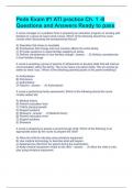 Peds Exam #1 ATI practice Ch. 1 -8 Questions and Answers Ready to pass