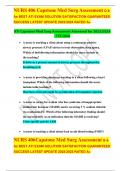 ATI Capstone Med Surg Assessment Answered for 2023-2024 -110 Q&A.