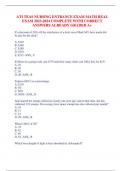 ATI TEAS NURSING ENTRANCE EXAM MATH REAL EXAM 2023-2024 COMPLETE WITH CORRECT ANSWERS ALREADY GRADED A+