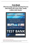 Test Bank for Pharmacology and the Nursing Process 10th/9th Edition By Linda Lilley, Shelly Collins, Julie Snyder Chapter 1-58 |Complete Guide Newest