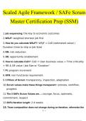 Scaled Agile Framework / SAFe Scrum Master Certification Prep (SSM) questions and answers latest 2023 - 2024 [100% correct answers]