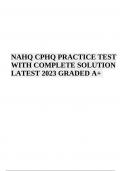 CPHQ EXAM PRACTICE QUESTIONS WITH COMPLETE SOLUTION LATEST GRADED A+ (2023/2024)