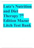 Lutz’s Nutrition and Diet Therapy 7th Edition Mazur Litch Test Bank