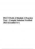 PECT PreK-4 Module 2 Exam Practice With Complete Solution | Latest 2023/2024 (VERIFIED)