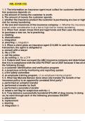 AML Exam (CE) 1. 1. The information an insurance agent must collect for customer identification purposes depends on a. the amount of money the customer is worth. b. The amount of money the customer spends. c. whether the insurance product the customer is 