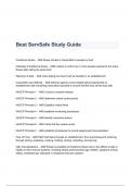 Best ServSafe Study Guide Questions & Answers 2023 ( A+ GRADED 100% VERIFIED)