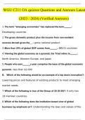 WGU C211 OA, WGU C207 & WGU C214 OBJECTIVE ASSESSMENT'S Package Deal(2023 / 2024) (Verified Answers)