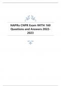 NAPRx CNPR Exam WITH 160 Questions and Answers 2022-2023