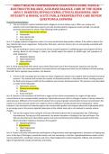 ADULT HEALTH COMPREHENSIVE EXAM STUDY GUIDE: FLUID &  ELECTROLYTE BALANCE, ACID-BASE BALANCE, CARE OF THE OLDER  ADULT, DIABETES/HYPOGLYCEMIA, ETHICAL REASONING, SKIN  INTEGRITY & BURNS, ACUTE PAIN, & PERIOPERATIVE CARE REVIEW  QUESTIONS & ANSWERS