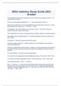 WGU statistics Study Guide 2023 Graded