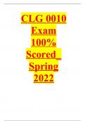 CLG 0010 EXAM WITH 100% CORRECT ANSWERS 2023