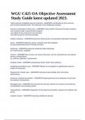 WGU C425 OA Objective Assessment Study Guide latest updated 2023.