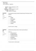 BIO 201 Topic 5 TEST Questions and Answers A&P Straighterline