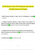 CCHT Practice Exam questions and answers latest 2023 - 2024 [100% correct answers]