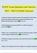 RADT Exam Questions and Answers 2023 - 2024 (Verified Answers)