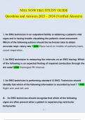 NHA NOW EKG STUDY GUIDE Questions and Answers 2023 - 2024 (Verified Answers)