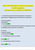 WGU C720 All Book Quizzes, Unit Test, Pre-Assessment, Vocab & Comprehensive Study Materials to pass the OBJECTIVE ASSESSMENT 2023 - 2024 (Verified)