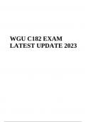 WGU C182 Exam Practice Questions With Answers | Latest Update 2023-2024 | 100% Correct