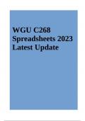 WGU C268 Spreadsheets Questions With Answers | Latest Update | 100% Correct