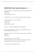 WCEI WCC Key Topics Section 7 questions with 100% correct answers