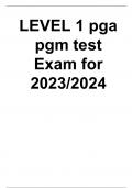 LEVEL 1 pga pgm test Exam for 2023/2024