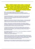 RIMS - CRMP Complete Study Guide; 1 Analyze the Business Model, 2 Developing Organizational Risk Strategies, 3 RIMS CRMP-Implementing the Risk Process, 4 Developing Organizational Risk Management Competency, 5 Supporting Decision Making, Complete And Alre