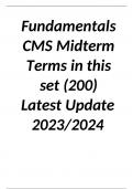 Fundamentals CMS Midterm Terms in this set (200) Latest Update 2023/2024