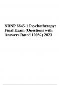 NRNP 6645 Final Exam Questions with Answers Latest Update 2023-2024 | GRADED