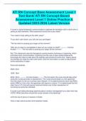 ATI RN Concept Base Assessment Level 1  Test Bank/ ATI RN Concept-Based  Assessment Level 1 Online Practice A Updated 2023-2024 Latest Version