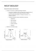 MCAT - BIOLOGY quick revision summary