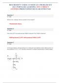 BIOCHEMISTY CHEM 210 MODULE 8 PROBLEM SET 2023. PORTGAGE LEARNING.100% CORRECT ANSWERS.PRIME PAPER FOR GUARANTEE PASS