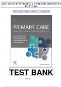 Test Bank - Primary Care, Interprofessional Collaborative Practice, 6th Edition (Buttaro, 2021) Chapter 1-228 | All Chapters