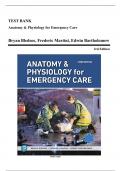 Test Bank for Anatomy & Physiology for Emergency Care, 3rd Edition by Bledsoe (2020) - Chapter 1-20 | All Chapters