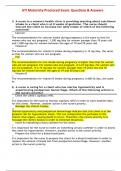 ATI RN OB Maternity Proctored Exam:ATI Maternity Proctored Exam: Questions & Answers: Guaranteed A+ Guide Solution: Updated