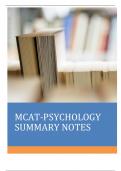 MCAT-PSYCHOLOGY SUMMARY NOTES